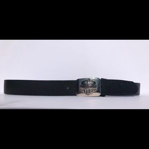Harley Davidson leather belt with chrome Buckle